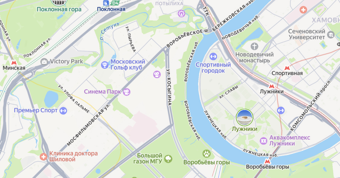 Карта проезда к шоуруму